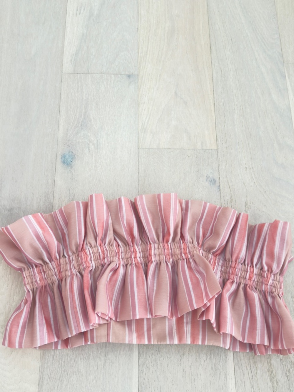 NWT KEEPSAKE the Label Pink Striped Ruffle Tube Top
